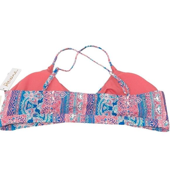 Raisins Pink & Blue Geometric Bikini Top New NWT -‎ Size XL - Picture 2 of 6